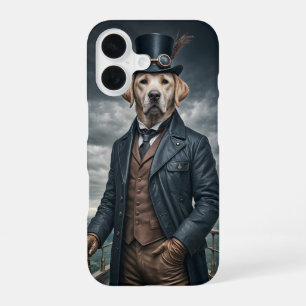 Kühle elegante viktorianische Steampunk-Labrador-H iPhone 16 Hülle