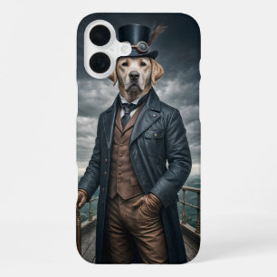 Kühle elegante viktorianische Steampunk-Labrador-H iPhone 16 Plus Hülle