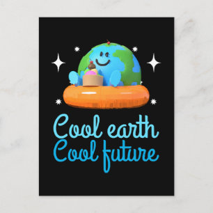 Kühle Erde, Kühle Zukunft - Erde Postkarte