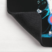 Kühle Farben und rockender Zahn mit E-Gitarre Mousepad (Ecke)