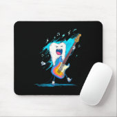 Kühle Farben und rockender Zahn mit E-Gitarre Mousepad (Mit Mouse)
