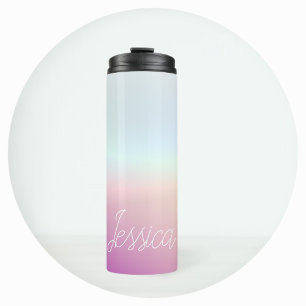 Kühle farbenfrohe Ombre-Verläufe & Ihre Schrift Thermosbecher