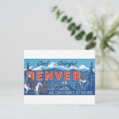 Kühle farbenfrohe Stadt Denver Postkarte (Stehend Vorderseite)
