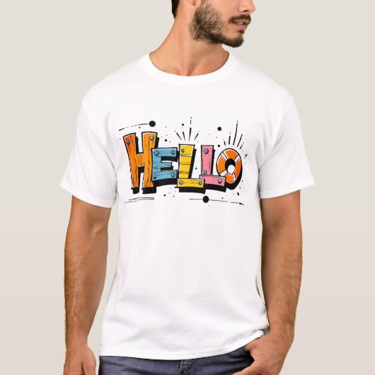 Kühle farbenfrohe T-Shirt (Vorderseite)