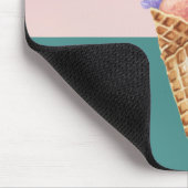 Kühle farbenfrohe Wasserfarbe Eiscreme Mousepad (Ecke)