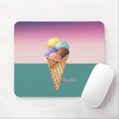Kühle farbenfrohe Wasserfarbe Eiscreme Mousepad (Mit Mouse)