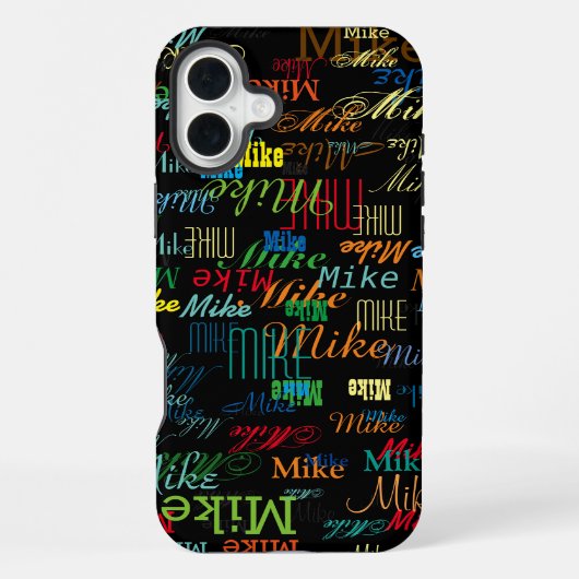 Kühle Farbige Namen Personalisiert iPhone Hülle (Rückseite)