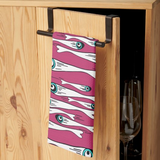 Kühle Fisch Muster Teetücher - Moderner Pop Kunst, Geschirrtuch (Drittel gefaltet)