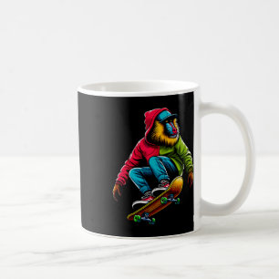Kühle funky Mandrill-Skateboarding-Illustrationsku Kaffeetasse