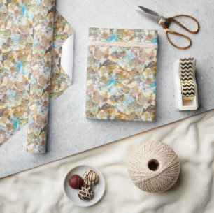 Kühle, funky moderne Retro-Polygon-Mosaik-Kunstmus Geschenkpapier