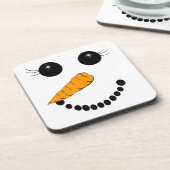 Kühle Gesichtsnowman-Untersetzer Untersetzer (Linke Seite)