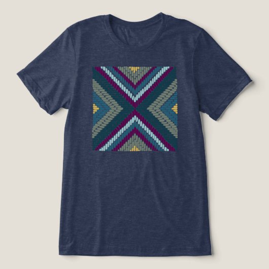 Kühle getönte Mosaik Tri-Blend Shirt (Design Vorderseite)