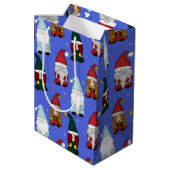Kühle Gnomies (Mittel) Geschenktüte (Rückseite Schrägansicht)