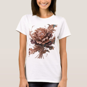 Kühle Gold SCHOKOLADENROSE Tragbare Kunst T-Shirt