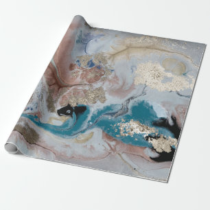 Kühle Goldmarmorstruktur Geschenkpapier