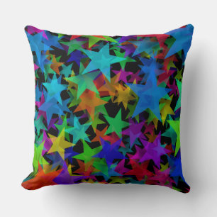 Kühle Groovy Regenbogen Sterne Kissen
