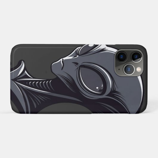 Kühle grüne Alien-Illustration - Moderner Sci-Fi-C Case-Mate iPhone Hülle (Rückseite (Horizontal))