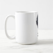 Kühle grüne Alien-Illustration - Moderner Sci-Fi-C Kaffeetasse (Links)
