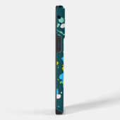 Kühle grüne Farbspritzer-Initialen iPhone Hülle (Rechte Seite)