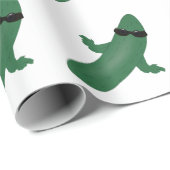 Kühle Gurke Geschenkpapier (Rolleneckpunkt)