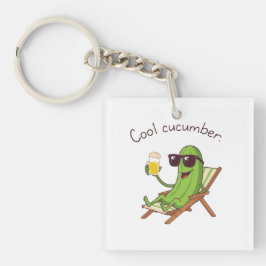 Kühle Gurke Schlüsselanhänger