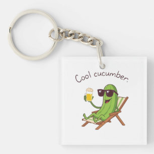 Kühle Gurke Schlüsselanhänger