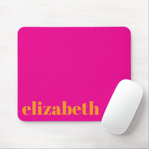 Kühle heiße pinke und orange Namensvorlage Mousepad