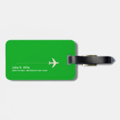 Kühle Helle Grüne Farbe Gepäckanhänger (Rückseite horizontal)