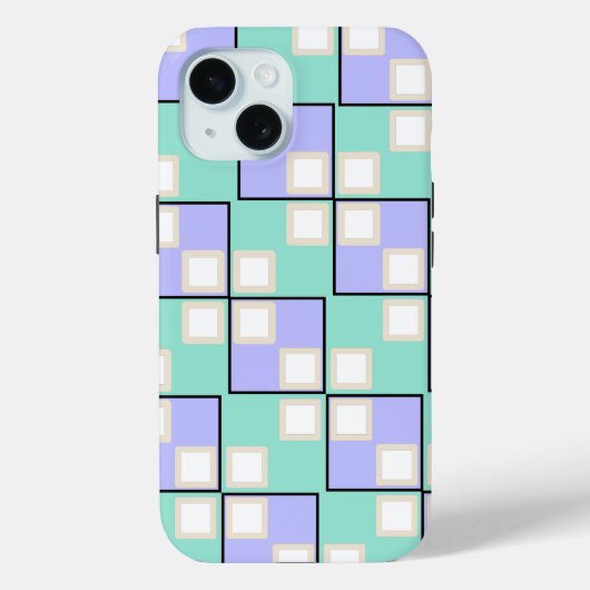 Kühle helllila Quadrate Case-Mate iPhone Hülle (Rückseite)