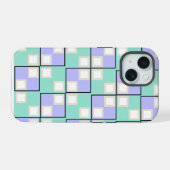 Kühle helllila Quadrate  iPhone 15 Hülle (Rückseite (Horizontal))