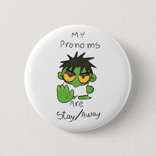 Kühle Introvertierte Stimmung Button (Vorderseite)