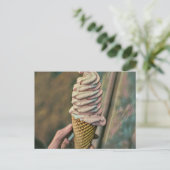 Kühle kalte gefrorene Eiscreme Postkarte (Stehend Vorderseite)