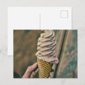Kühle kalte gefrorene Eiscreme Postkarte (Vorne/Hinten)