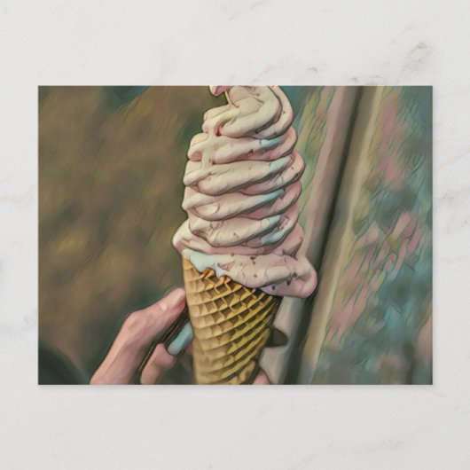 Kühle kalte gefrorene Eiscreme Postkarte (Vorderseite)
