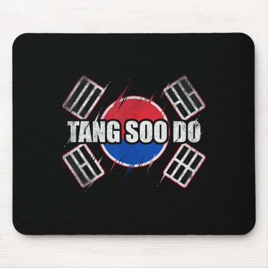 Kühle Kampfkunst-Silhouette Tang Soo Mousepad (Vorne)