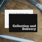 Kühle & klare Sammlung und Lieferung Kurierdesign Visitenkarte