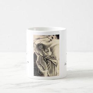 Kühle klassische Vintage-japanische Dämonen-Tinte- Kaffeetasse