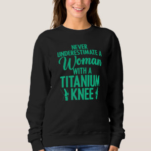 Kühle Knieoperation Für Frauen Mädchen Titan-Knie- Sweatshirt