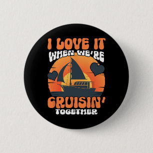 Kühle Kreuzfahrt Kunst Kreuzfahrtschiff Paar Famil Button