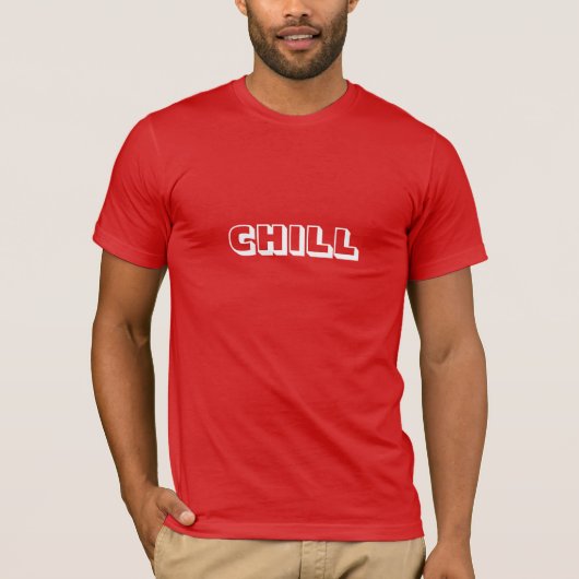Kühle, kühne, moderne rote Farbe weiß T-Shirt (Vorderseite)