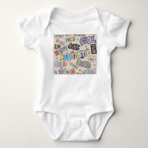 Kühle lustige Doodle-Lettering Vintage Baby Strampler