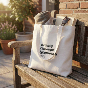 Kühle lustige Schwarz-Weiß-Minimalist-Typografie Tasche