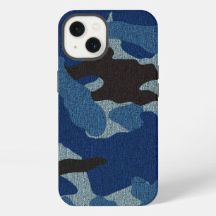 Kühle männliche Kunststoff-Blau-Camo-Militär-Optik iPhone 13 Hülle