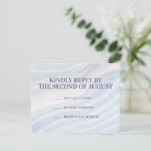 Kühle Marmor-Geode-RSVP-Karte RSVP Karte (Stehend Vorderseite)