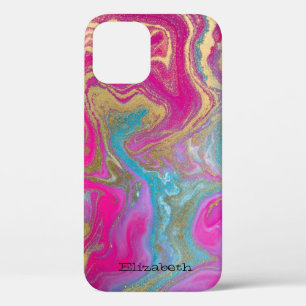 Kühle Marmorstein Farbige Textur Glitzer Case-Mate iPhone Hülle