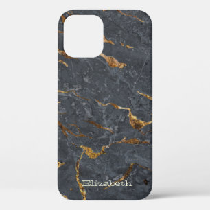 Kühle Marmorstein-Textur Grau Gold Case-Mate iPhone Hülle