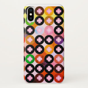 Kühle mehrfarbige Kreise und rosa Kleeblätter Case-Mate iPhone Hülle