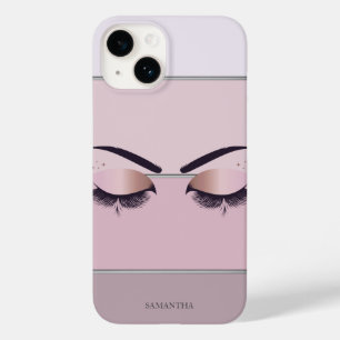 Kühle moderne chic gestreifte, Wimpern Case-Mate iPhone 14 Hülle