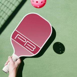 Kühle moderne doppelte Anfangsbuchstaben Farbverla Pickleball Schläger