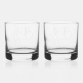 Kühle moderne elegante gute Sachen Gold Schwarz Na Whiskyglas (Rückseite)